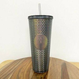 Starbucks Studded Iridescent Black Dark unicorn Tumbler 2020 Venti 24Oz Cup BNWT